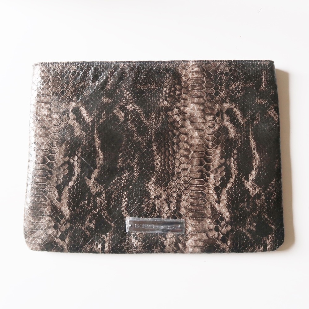 BCBGeneration Snake Embossed Envelope Clutch